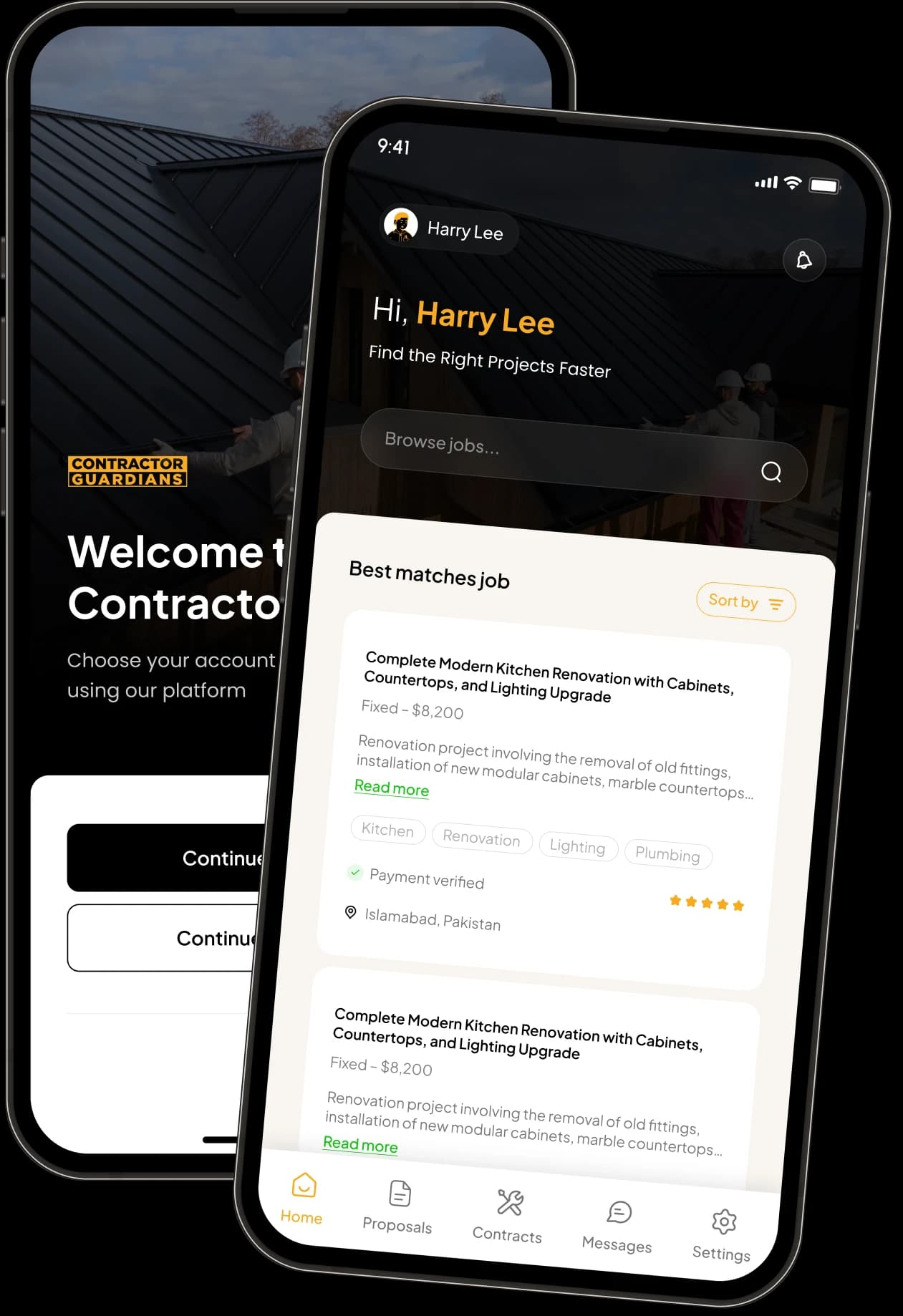 Contractor Guardians App Features